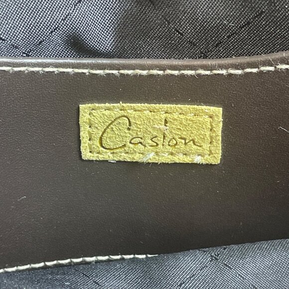 Caslon Women's  Beige and Brown Leather Shoulder Flap Bag Sz M - Picture 11 of 12